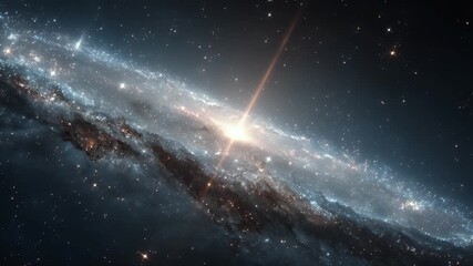 Sunrise Over Galactic Horizon in Deep Space