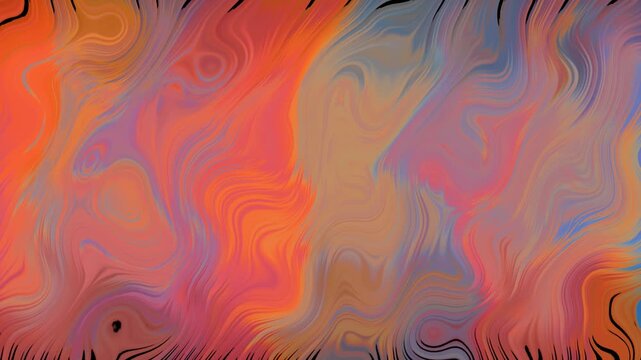 Swirling Abstract Background of Warm Orange, Pink, and Blue Hues texture pattern