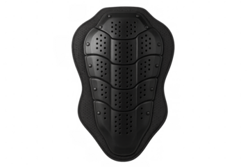 Black motorcycle back protector providing spine safety