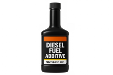 Diesel fuel additive bottle treating automotive engine