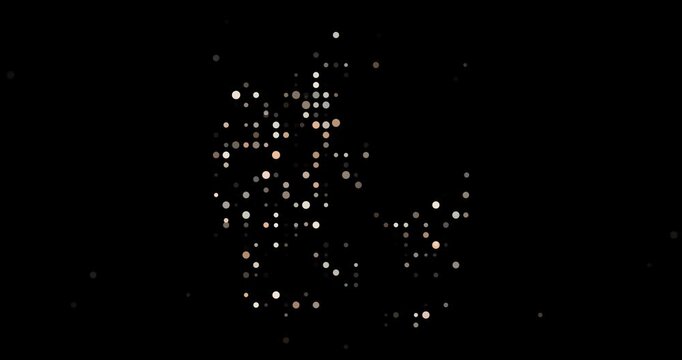 Stylized Falling Dots Reveal Denmark Map