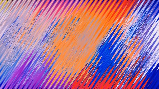 Jagged Abstract Pattern of Blue, Purple, and Orange Diagonal Stripes background