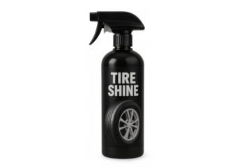 Tire shine spray bottle for car detailing care