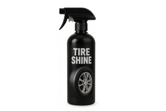 Tire shine spray bottle for car detailing care