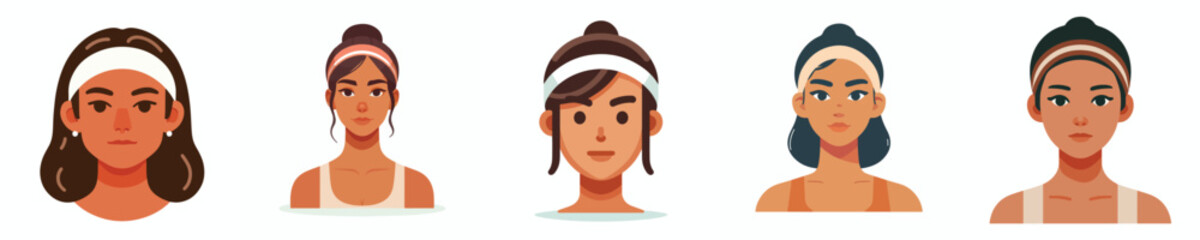vector avatar of a yoga woman's face