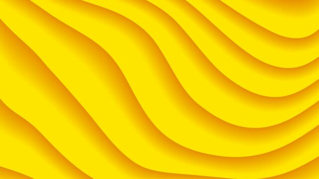 Abstract Yellow Wavy Layers with Soft Shadows and Subtle Gradient background