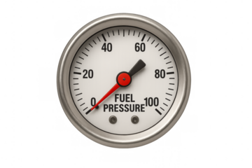 Analog fuel pressure gauge reading low pressure