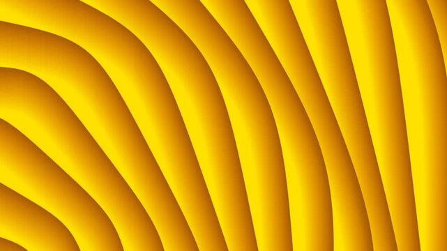 Parallel Yellow and Orange Curved Ribbons Forming a Textured Surface abstract background