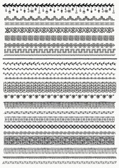 Collection of Hand Drawn Decorative Borders and Dividers