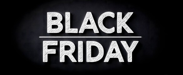 Obraz premium The striking Black Friday special offer sign features bold white text on a sleek dark background
