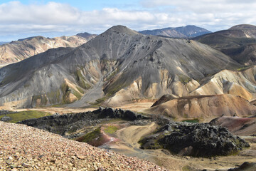 Colorful mountains, landscape view of rocks, nature and scenery