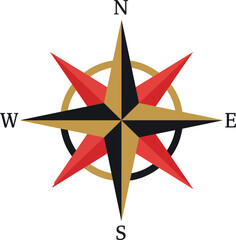 Obraz premium Compass Rose Vector Illustration