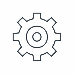 Gear Icon Streamlined Cogwheel Illustration for Settings and Configuration Concepts