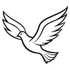 Obraz premium flying dove with open wings