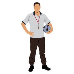 soccer coach illustration