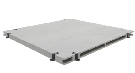 Concrete Floor Slab with Reinforced Edges for Construction or Flooring Projects
