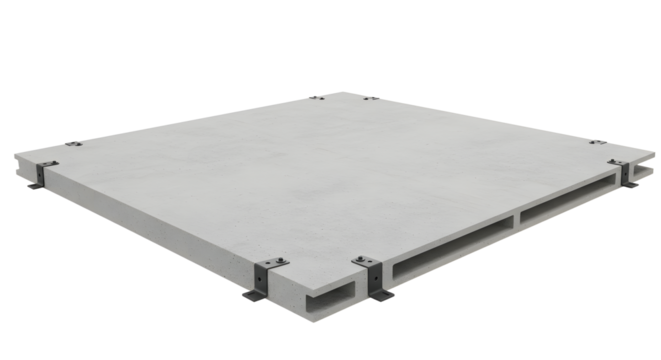 Concrete Floor Slab with Reinforced Edges for Construction or Flooring Projects