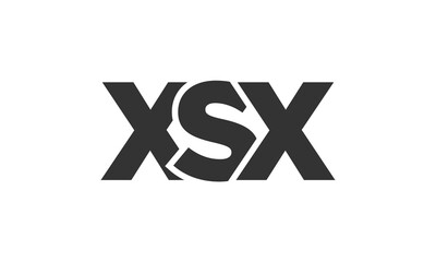 XSX logo design template with strong and modern bold text. Initial based vector logotype featuring simple and minimal typography. Trendy company identity.