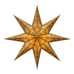 Obraz premium Elegant golden star ornament with intricate details, perfect for holiday decor and festive celebrations