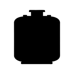 Silhouette of a storage tank containing potentially hazardous materials requiring special handling