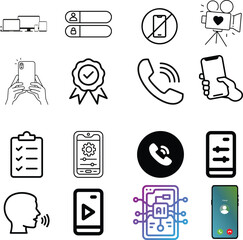 Finance and cryptocurrency outline icon set. Speech Bubbles - line vector icon set. Web and mobile app technology icons set. DEVICES - thin line vector icon set. DEVICES - thin line vector icon set.