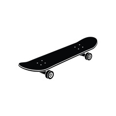 Vector art of black skateboard, a classic symbol of youth culture, freedom, and the thrill of extreme sports and urban exploration