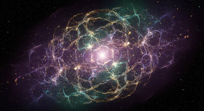 Astrophysical Spacetime Fabric Distortion Theoretical Illustration of Universal Forces

