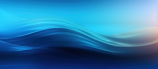 detailed undulating waves of vibrant blue gradient, flowing smooth motion, soft atmospheric lighting, dreamlike surreal landscape, minimalist abstract composition, digital art
