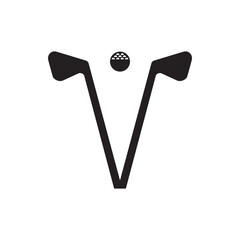This logo is a combination of the letter V and golf. Simple, minimalist and futuristic.