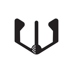 This logo is a combination of the letter W and golf. Simple, minimalist and futuristic.