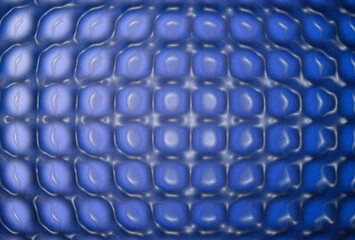Abstract blue geometric background with circular 3D grid pattern, futuristic mesh texture and modern design