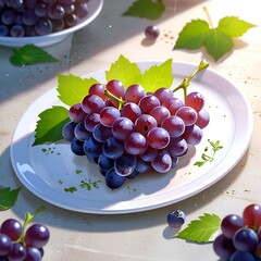 grapes on a plate