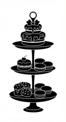 stand with confectionery vector 