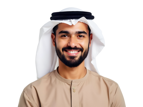 Young arab man isolated