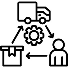 Supply Chain line icon
