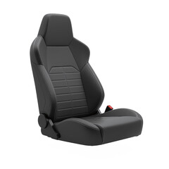 Adjustable Ergonomic Car Seat with Leather Upholstery and Headrest for Comfort and Support Clipping Path
