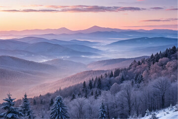 Obraz premium Mystical Mountain Dawn