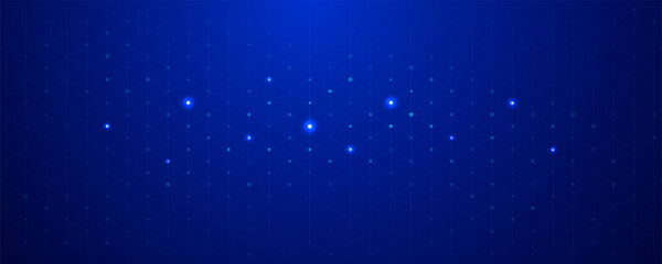 Abstract blue background with glowing connected dots and lines