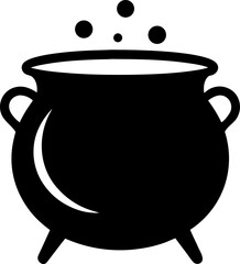 Cauldron silhouette black icon