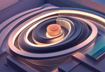 Glossy bead tracing a spiral infill under warm tool light in a closeup shot