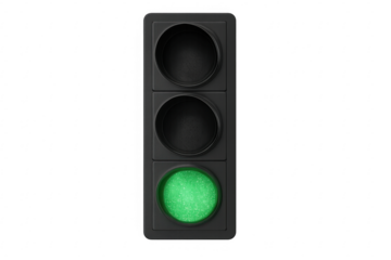 Traffic light showing green signal for going forward