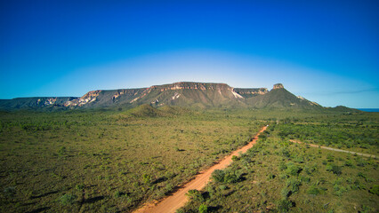 aerial view of serra do espírito santo in jalapao brazil