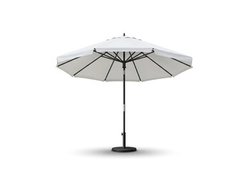 Elegant white patio umbrella providing cool shade perfect for outdoor dining, summer relaxation, and stylish backyard decor, creating a resort atmosphere