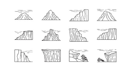 Vector art of mountain isolated on white