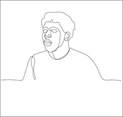 sketch of a young man