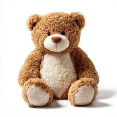 Obraz premium Brown teddy bear isolated on white background cut out png