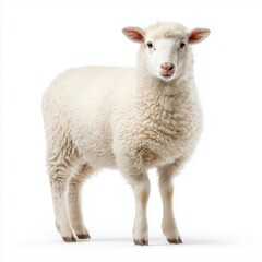 Lamb standing on white background, white background cut out png