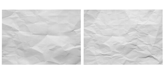 Crumpled Paper Poster Photo Effect Mockup,Crumpled Paper texture overlay effec,set of white...