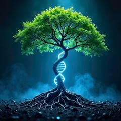 The artistic presentation of the luminous tree