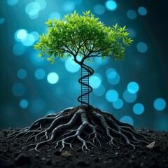 Art exhibition of luminous tree